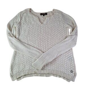 Loro Piana Cream Silk-Cotton Knit Sweater (Made in Italy) - Size 46